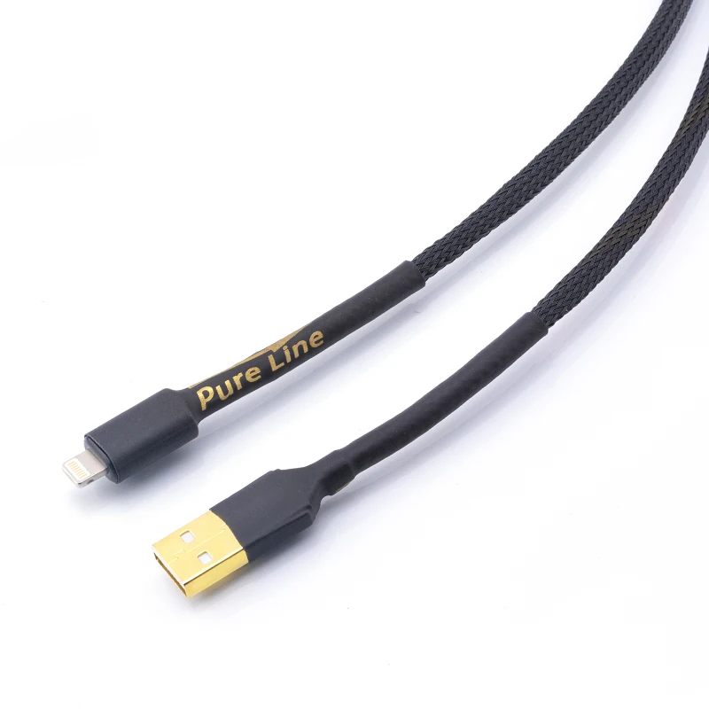 Sliver Plated HiFi rodzaj USB C kabel ze świecącą końcówką USB A do C kabel do transmisji danych Audio 5N DAC PC Mobile