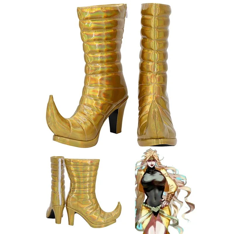 

Dio Brando Cosplay Fantasy Shoes Boots Anime JoJo Of Adventure Disguise Costume Accessories Women Footwear Prop