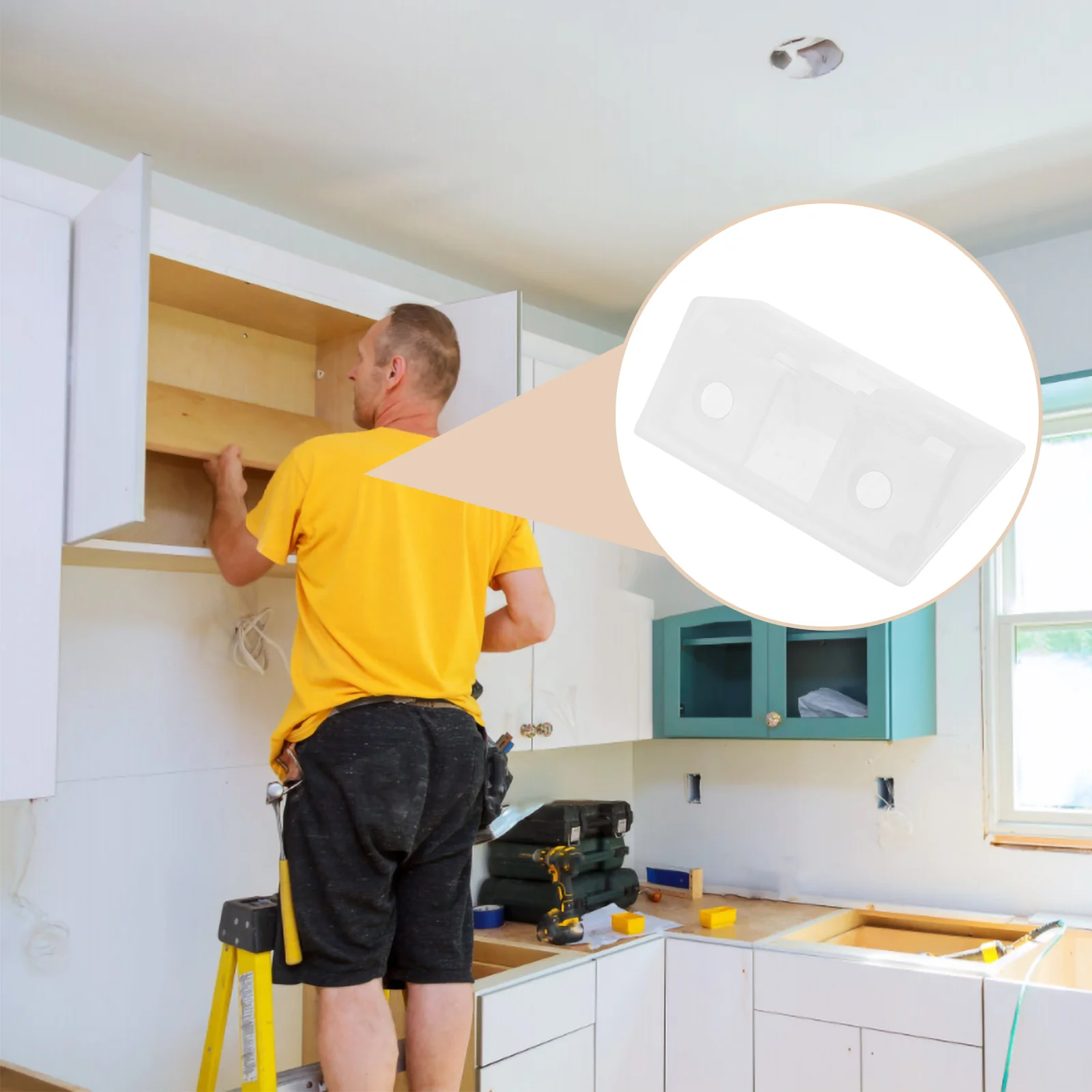

20Pcs White L Shape Bracket Plastic Furniture Corner Brace Plastic Shelf Corner Connector for Right Angle Furniture Stability