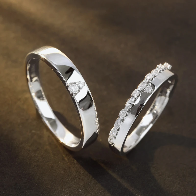 

Custom Designer PT950 Platinum Ring Set with Lab-Grown Marquise Diamonds – Channel Set Couples Engagement & Wedding Rings