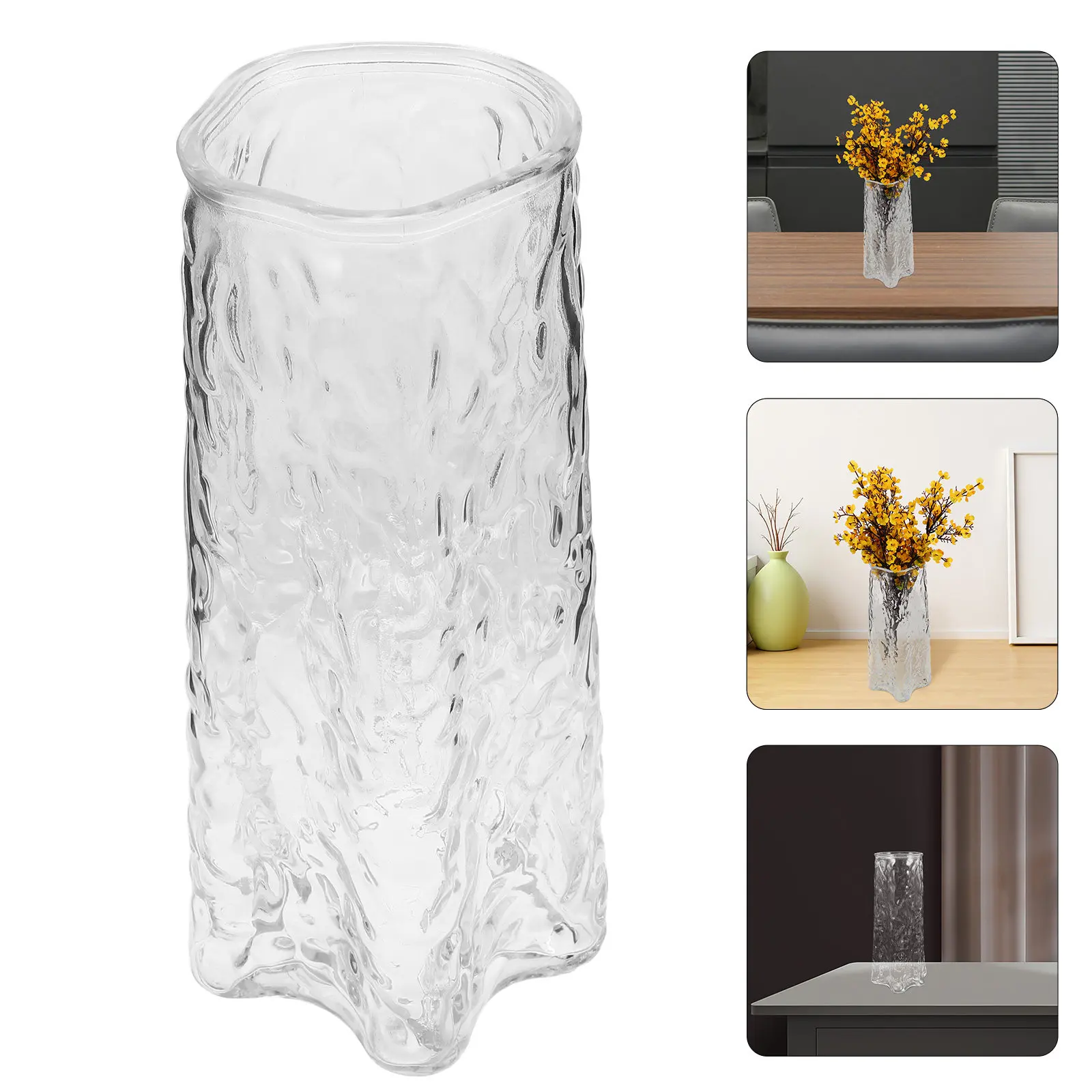Hydroponic Flower Vase Clear Glass Transparent Vase for Propagation Bulbs Fresh Dried Flowers Living Room Bathroom Wedding