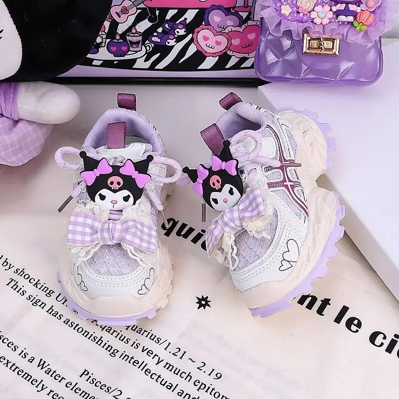 

Sanrio Hello Kitty обувь для девочек, новые осенние детские кроссовки в корейском стиле, повседневная студенческая прогулочная обувь для девочек, милые