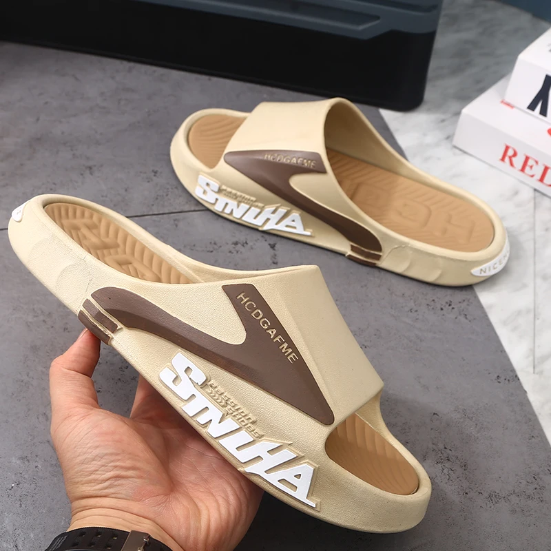 Sommer Herren Indoor Und Outdoor Modische Hausschuhe Rutschfeste Und Verschleißfeste Strandsandalen Weiche Sohlen Hause Rutschen