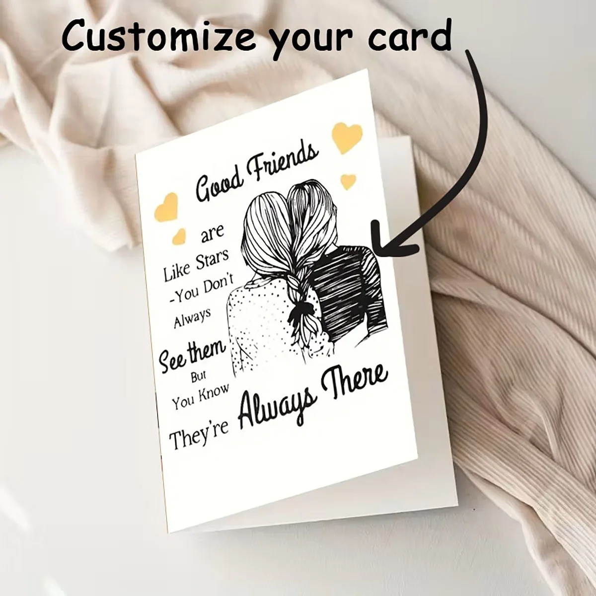 2/4/8pcs nome personalizado e cartões de aniversário (para enviar desejos aos amigos)