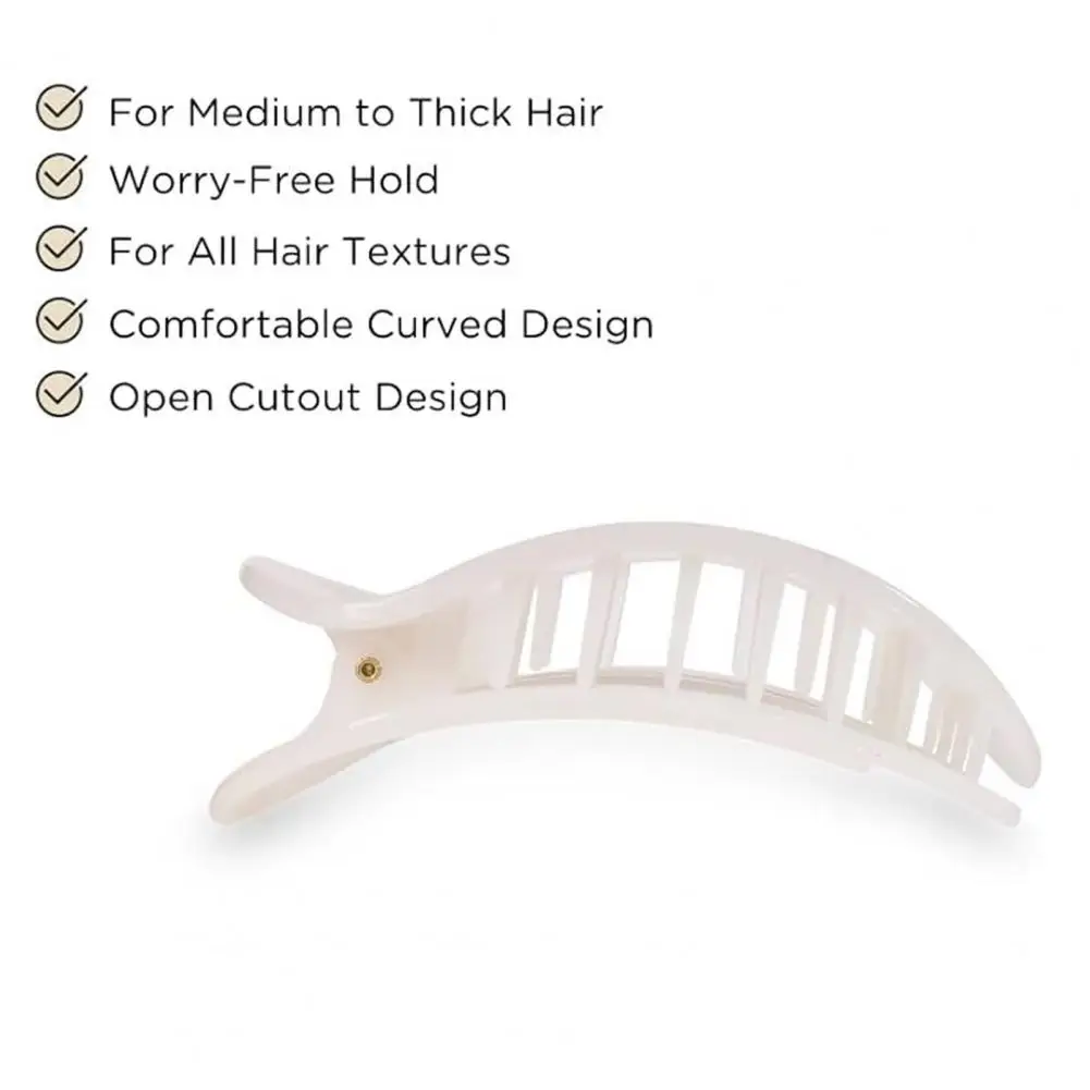 

Bendable Teeth Hair Clip Strong Grip Hair Claw Clips for Thick Hair Bendable Teeth Flat Design Anti-slip Hold Women's for Secure