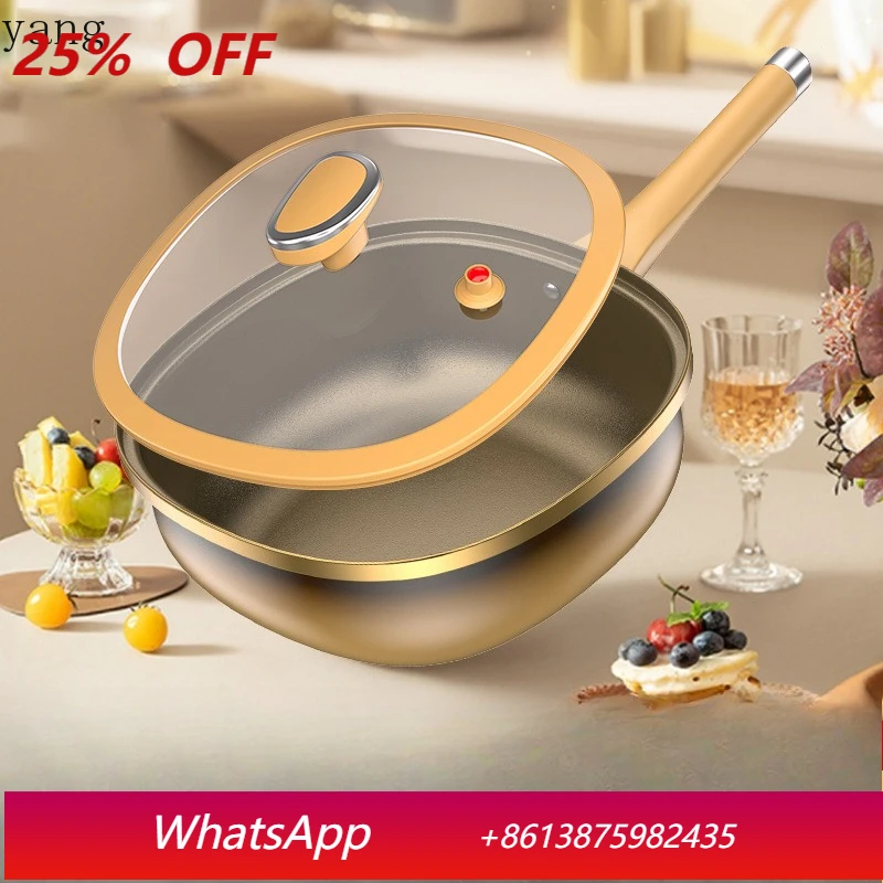 

LH wok non-stick pan frying wok for household use with less oil fumes