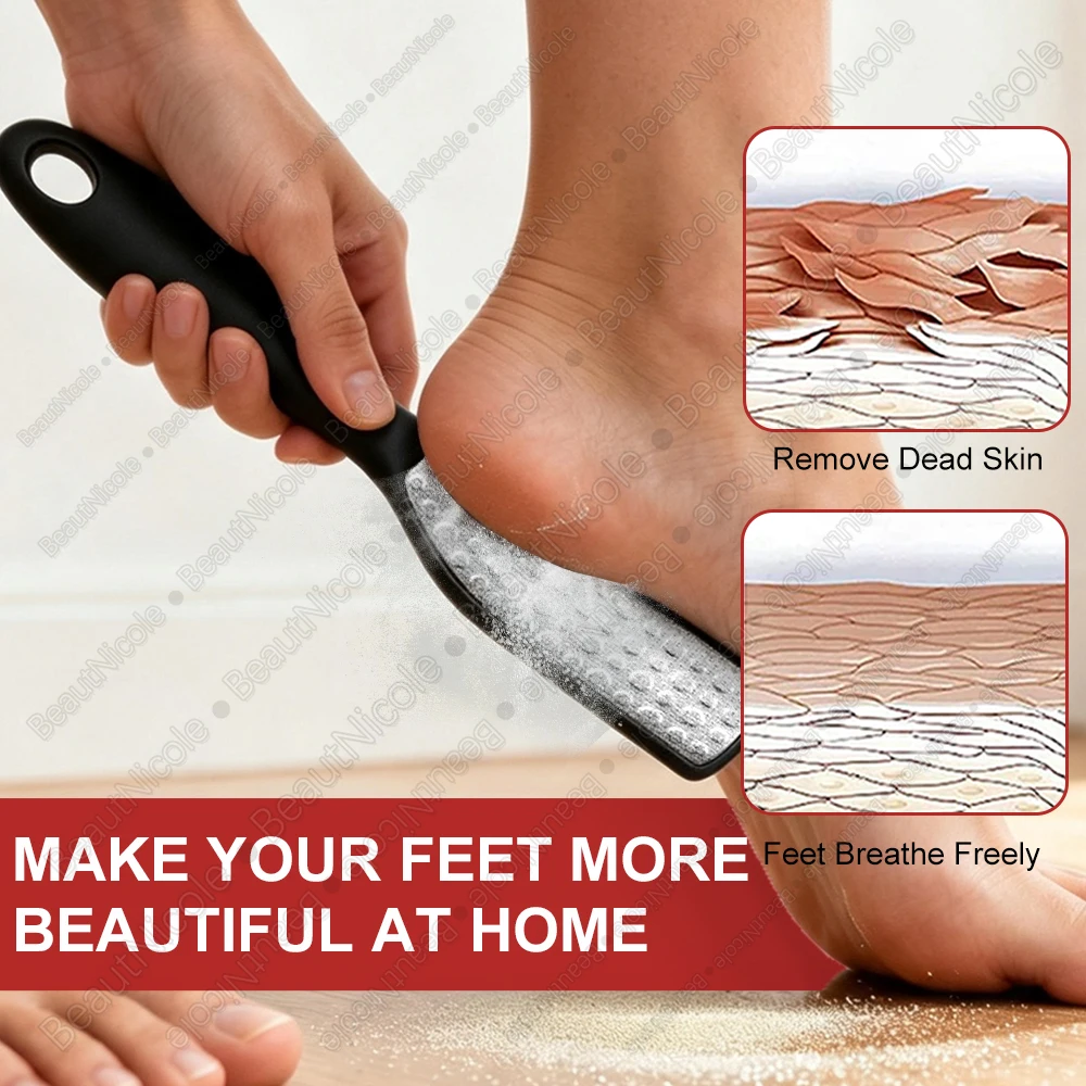1/2Pcs Mini Foot File Scrubber Dead Skin Double Sided Foot Scraper Rasp Callus Remover Pedicure Tools For Heels