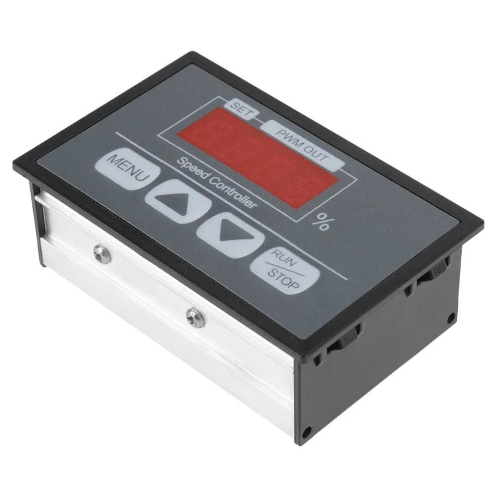 6-60V Input Voltage DC Motor Speed Controller Percentage Display PWM Control PWM Motor Regulator Slow Start Stop Function