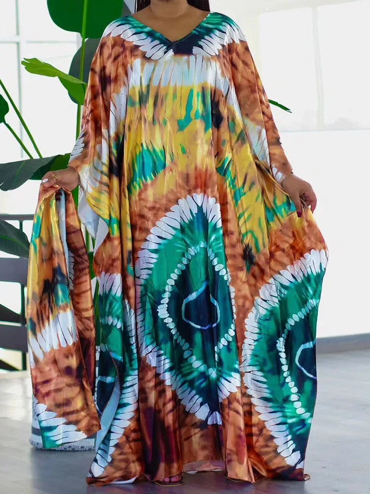 

Festive Ramadan & Eid Kaftan Boubou Dress–Stylish Dashiki Print Soft Brocade Ankara Long Gown for Women’s Elegant Evening Part
