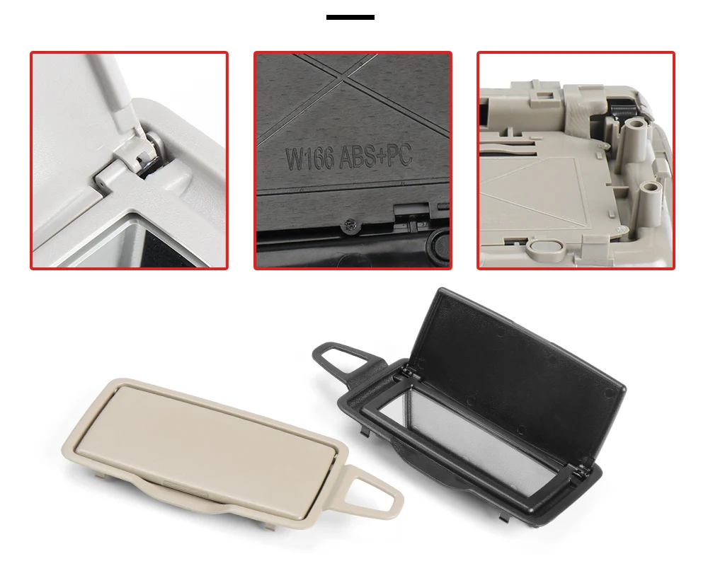 Auto Sonnenblende Sonnenschirm Panel Make-Up Kosmetik Spiegel Für Mercedes Benz GL ML GLE GLS A B C E S W166 W292 W176 W246 W222 W205 W213 – Detail 5