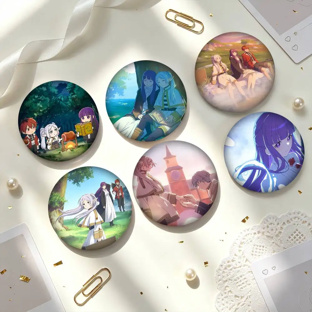 F-Frieren Beyond Journey End  25mm 32mm 44mm 58mm 75mm Brooches Badges Pins for Accessories Gift