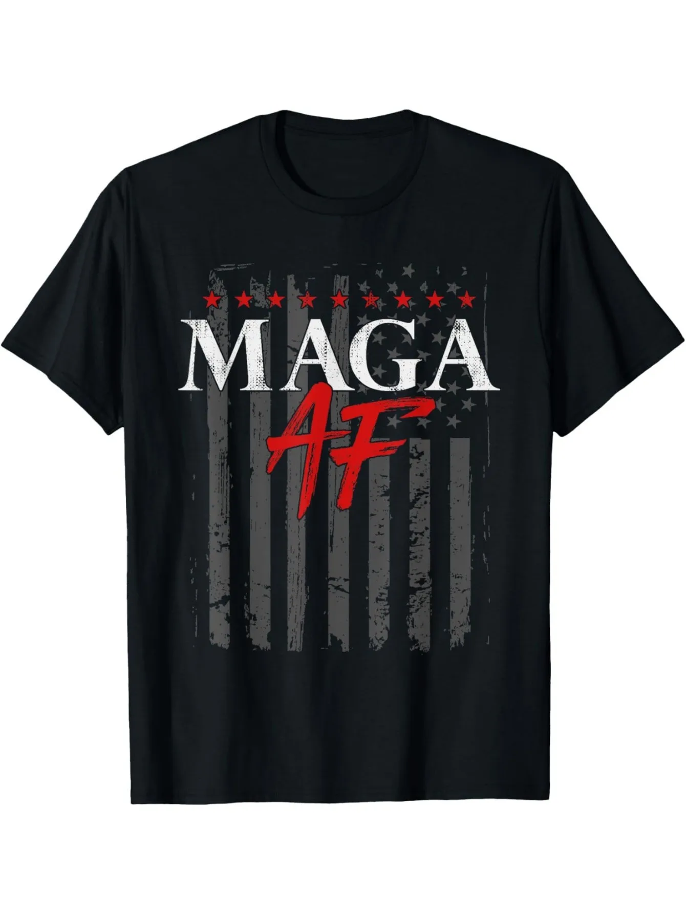

Men's Funny Political Statement T-Shirt - Vintage American Flag and Cowboy Hat Design - "I May Be Old, but I'Ve Seen America Go Downhill Before" - Black~National
