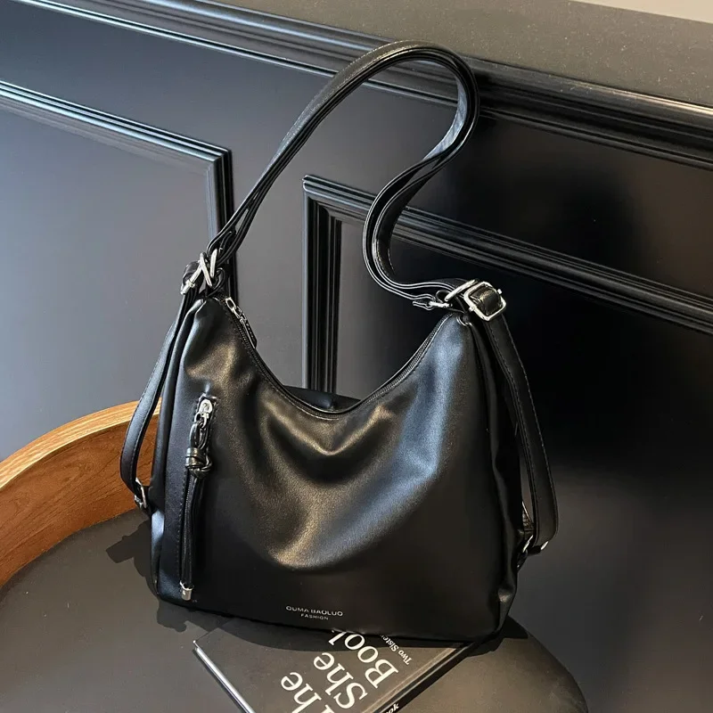 

2025 New! Women's Fashionable Niche Soft Leather Tote Underarm Bag | Simple Practical Lightweight Commuter Crossbody