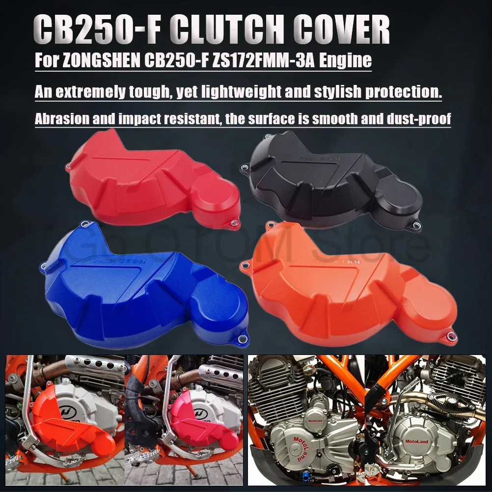 OTOM ZS172FMM-3A Motorcycle Clutch Cover Protector Engine Guard For ZONGSHEN CB250-F KAYO KEWS GR LONCIN AVANTIS MOTOLAND BSE