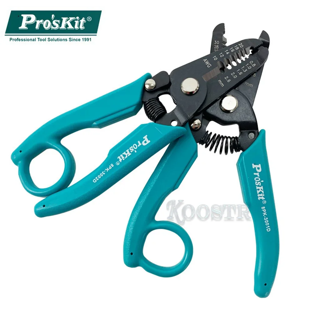 Pro'sKit 8PK-3001D 8PK-3002D high quality electronic wire stripper cutting pliers (AWG 30/28/26/24/22/20 precision pliers