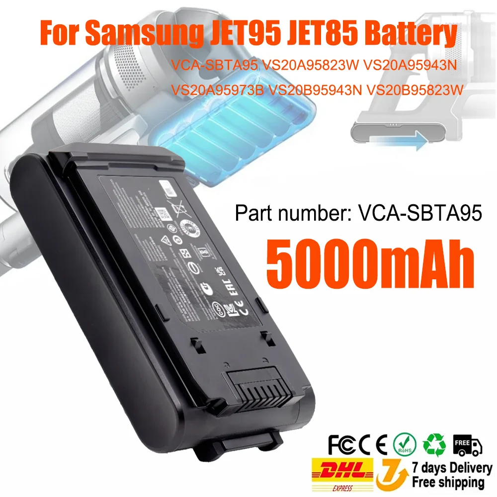 

Вакуумный аккумулятор VCA-SBT95 для Samsung JET95 JET85 VCA-SBTA95 VS20A95823W VS20A95943N VS20A95973B VS20B95943N VS20B95823W