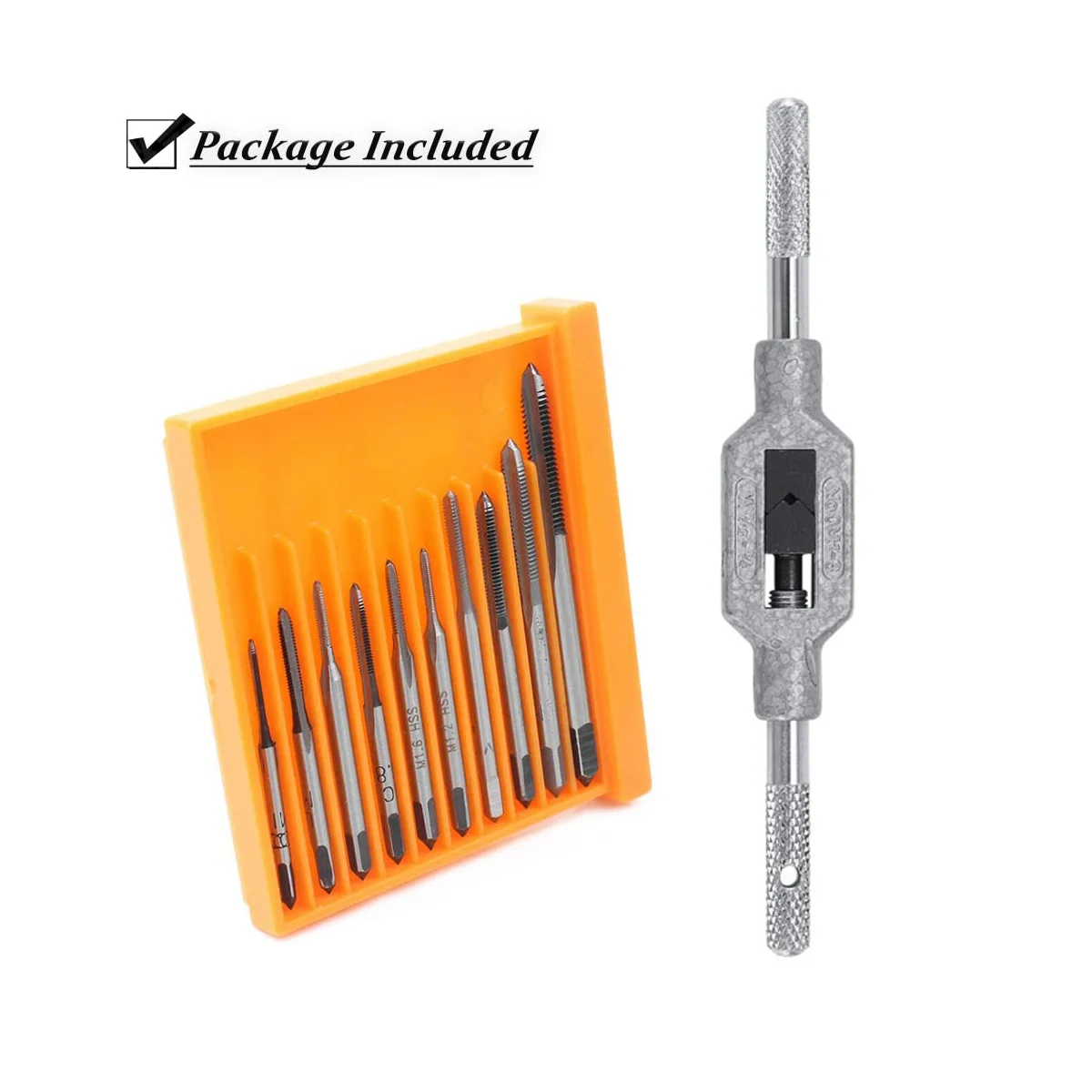 10Pcs -Taps Bit Small Hand Screw Thread Taps M1-.5 HSS Mini Metric Plug Tap Screw Tap Drill Tapping Tool