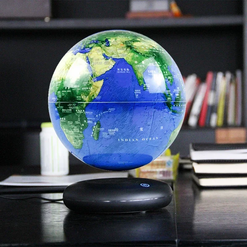 8 Inches World Map floating globe  levitation for Floating Geoeraphy Teaching Resources with RGB light