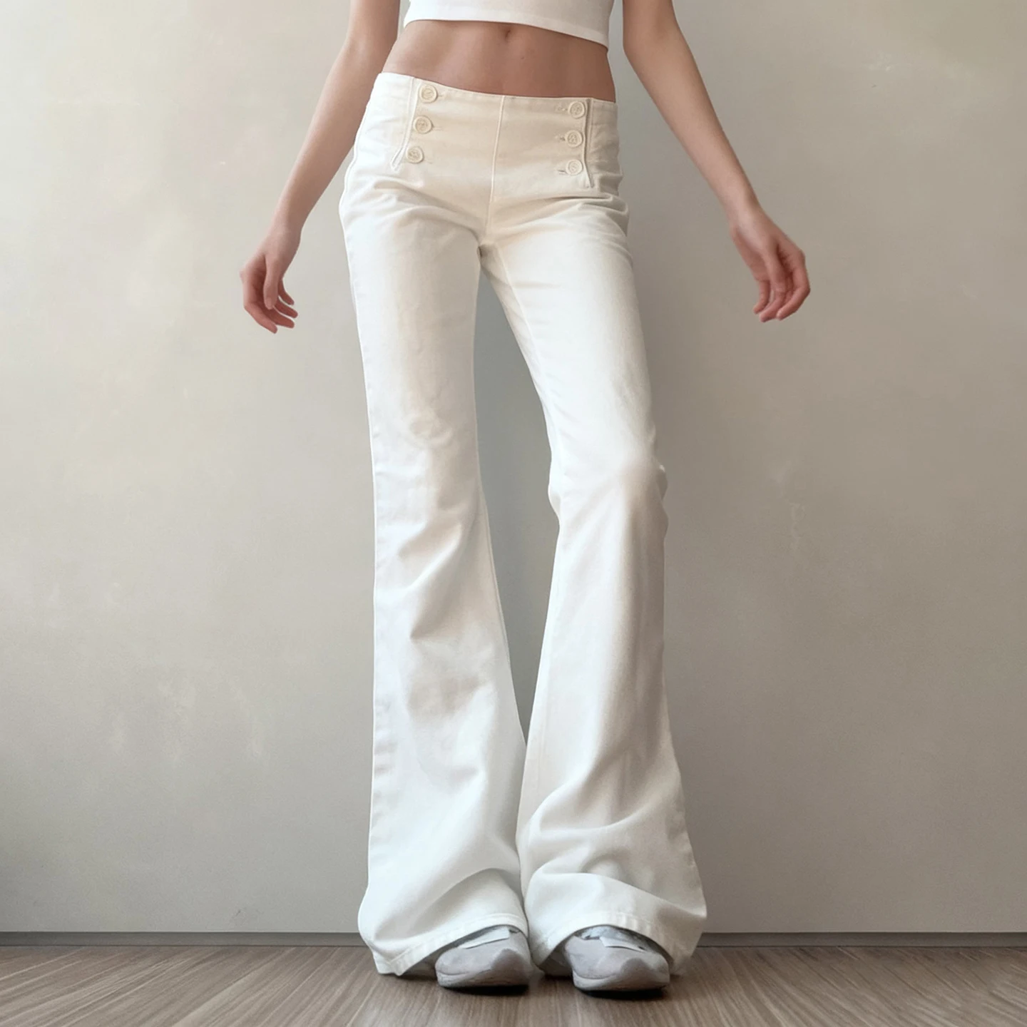 

Basic Slim-Fitting Flare Jeans Elastic Stretch Solid Button Low-Waisted Pants Women 2025 Autumn Spring Fashion Streetwear Ladies