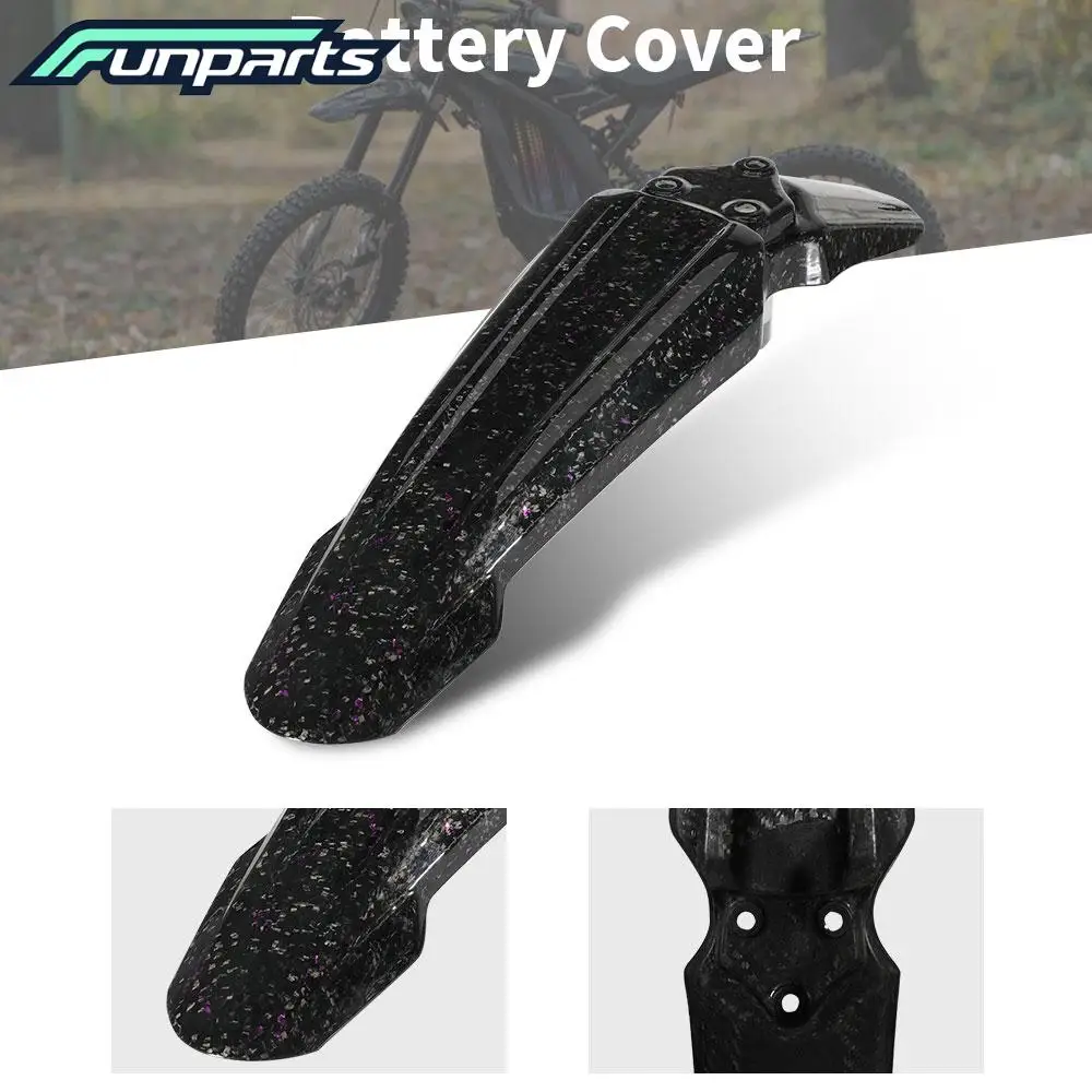 Motorcycle accessories Front Fender Funparts Carbon Fiber Mudguard Cover For Surron Lightbee X S L1E Electric Bike Parts