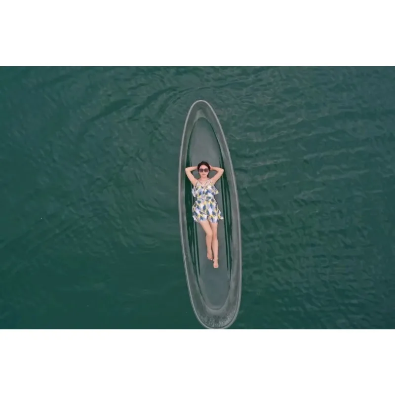 Clear Glass Kayak Transparent Boat Ocean Clear Bottom Double Clear Fishing Canoe 2 Person Kayak