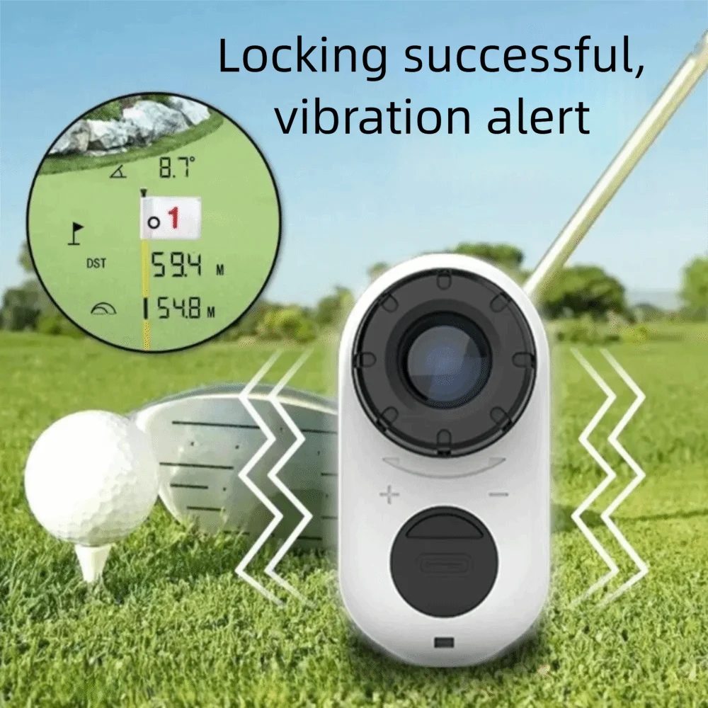 1000 m Reichweite, Golf-Entfernungsmesser, Fahnenverriegelung, Neigungsentschädigung, multifunktionaler Entfernungsmesser, wiederaufladbar, Pin-Suche