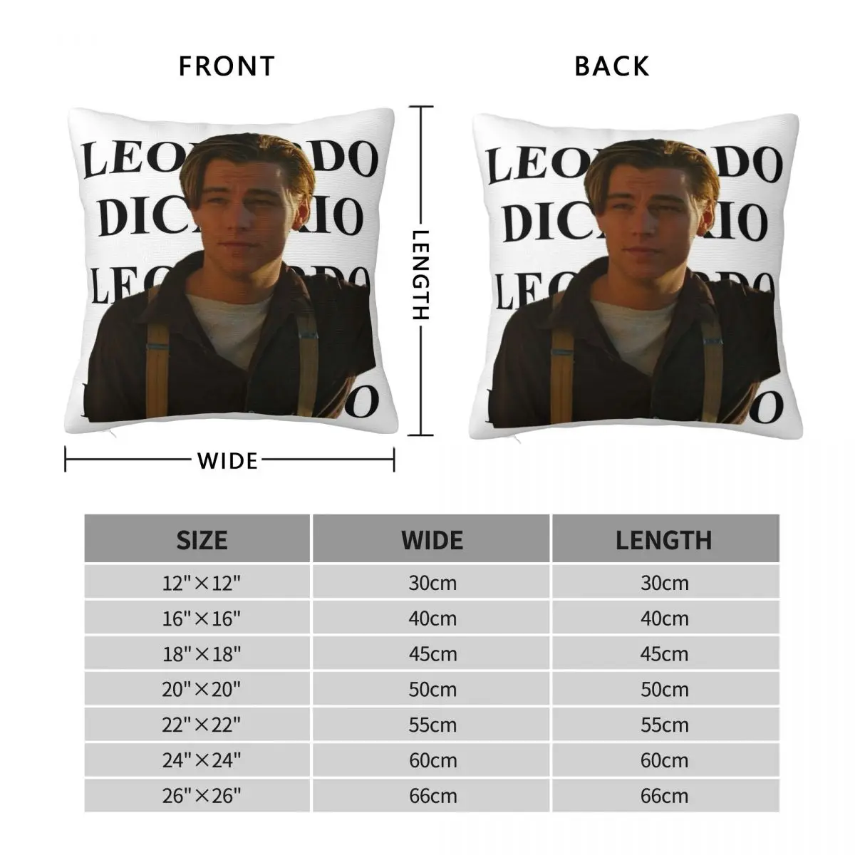 Handsome Young Leonardo Dicaprio Square Pillowcase Polyester Linen Velvet Creative Zip Decor Throw Pillow Home Cushion Cover 18