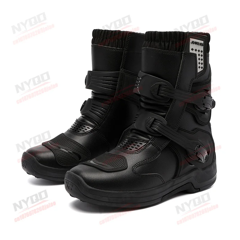 

Motorcycle Riding Boots for Men Waterproof Wear-resistant Comfortable Dustproof Anti Slip Off-road Protective Shoes