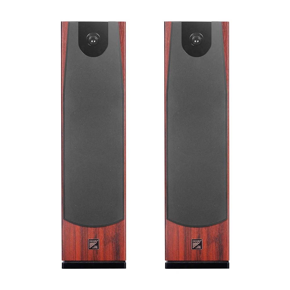 High-end Tower Level 2.0 Front Speaker Living Room Three Frequency Passive HiFi Floor Type Home Stereo Wooden Speaker