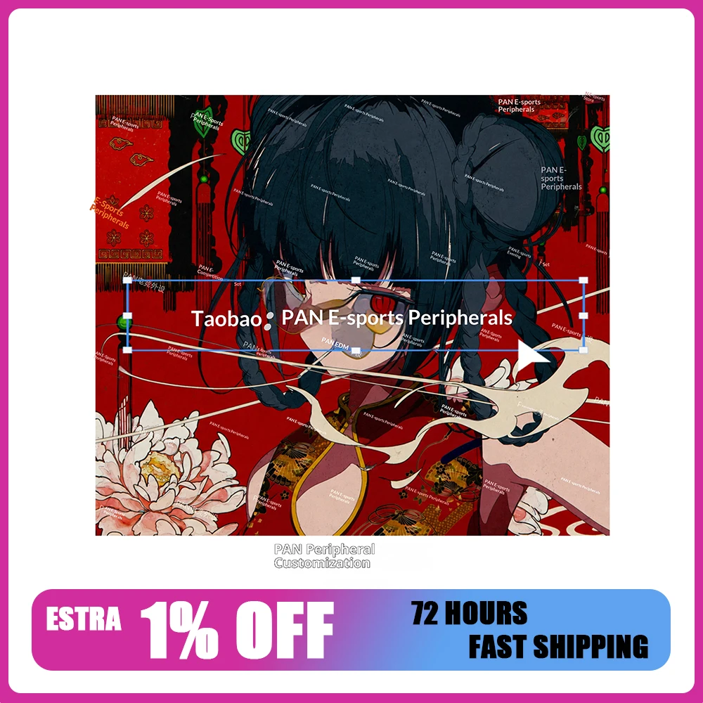 PAN Esports Wreath FeiXiang Glass Gaming Mousepad FPS Both Speed And Smooth Mouse Pad For VALORANT TTK CSGO PC Accessories Gifts
