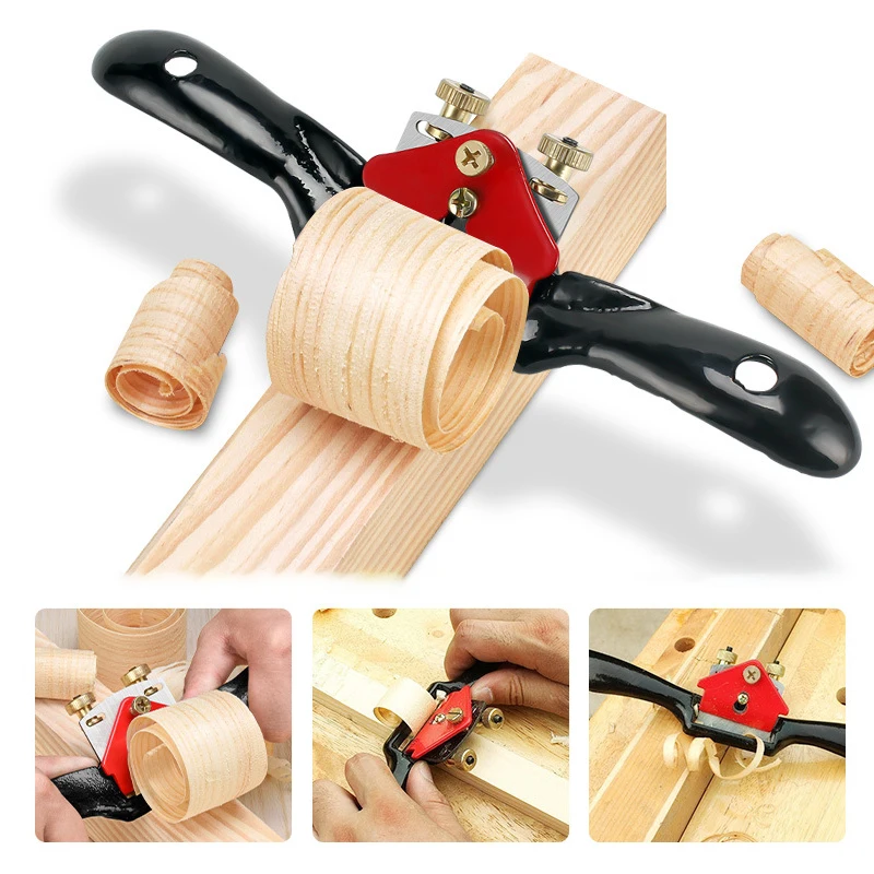 Holzhobel, Handhobelwerkzeug für die Holzbearbeitung, Mini-Hobel mit scharfer, verstellbarer Klinge aus Hochgeschwindigkeitsstahl, 9/10 Zoll, Zimmermannswerkzeug – Detail 1