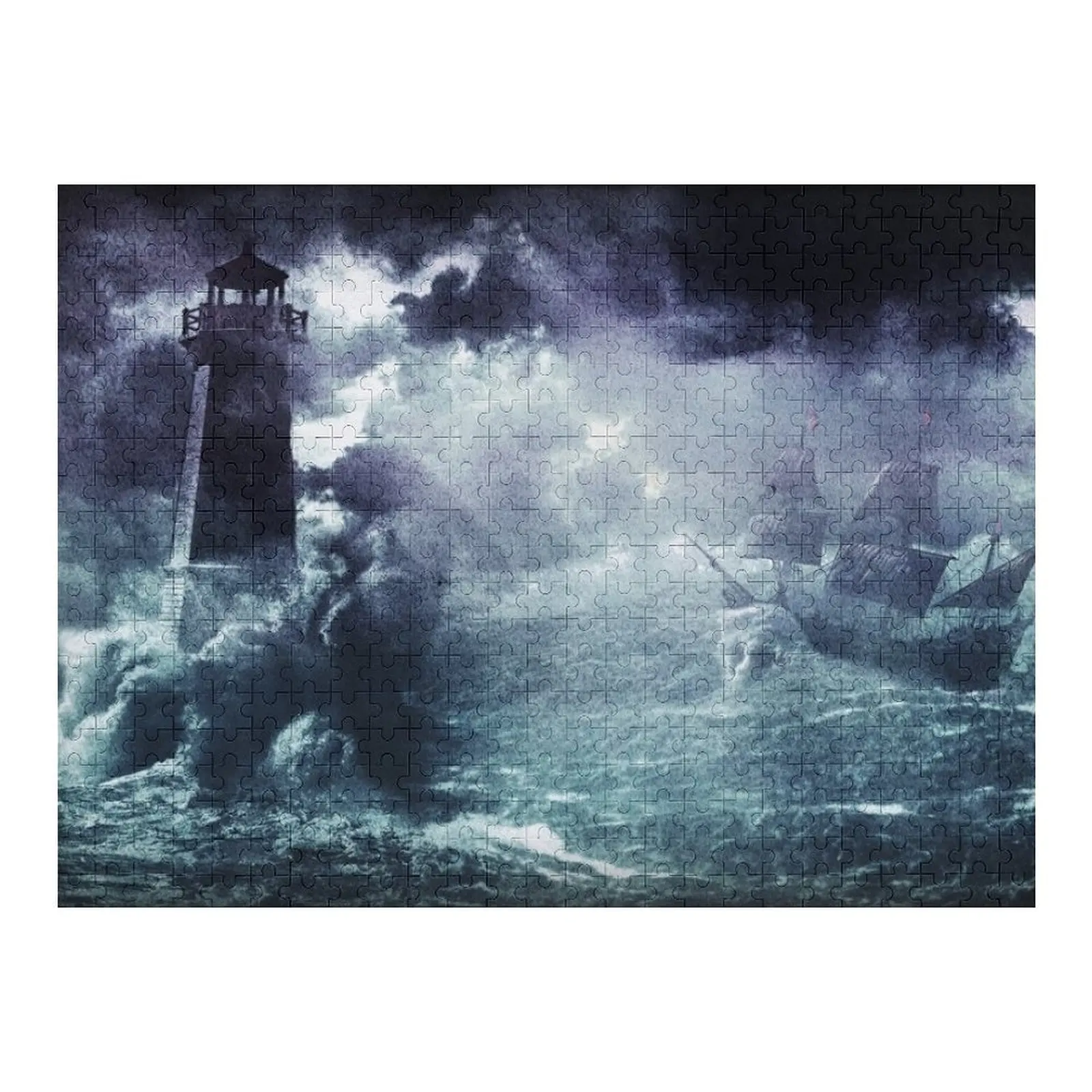 

Lighthouse in a Storm Jigsaw Puzzle Personalized Toys Personalized Photo Gift Baby Toy Woodens For Adults Puzzle