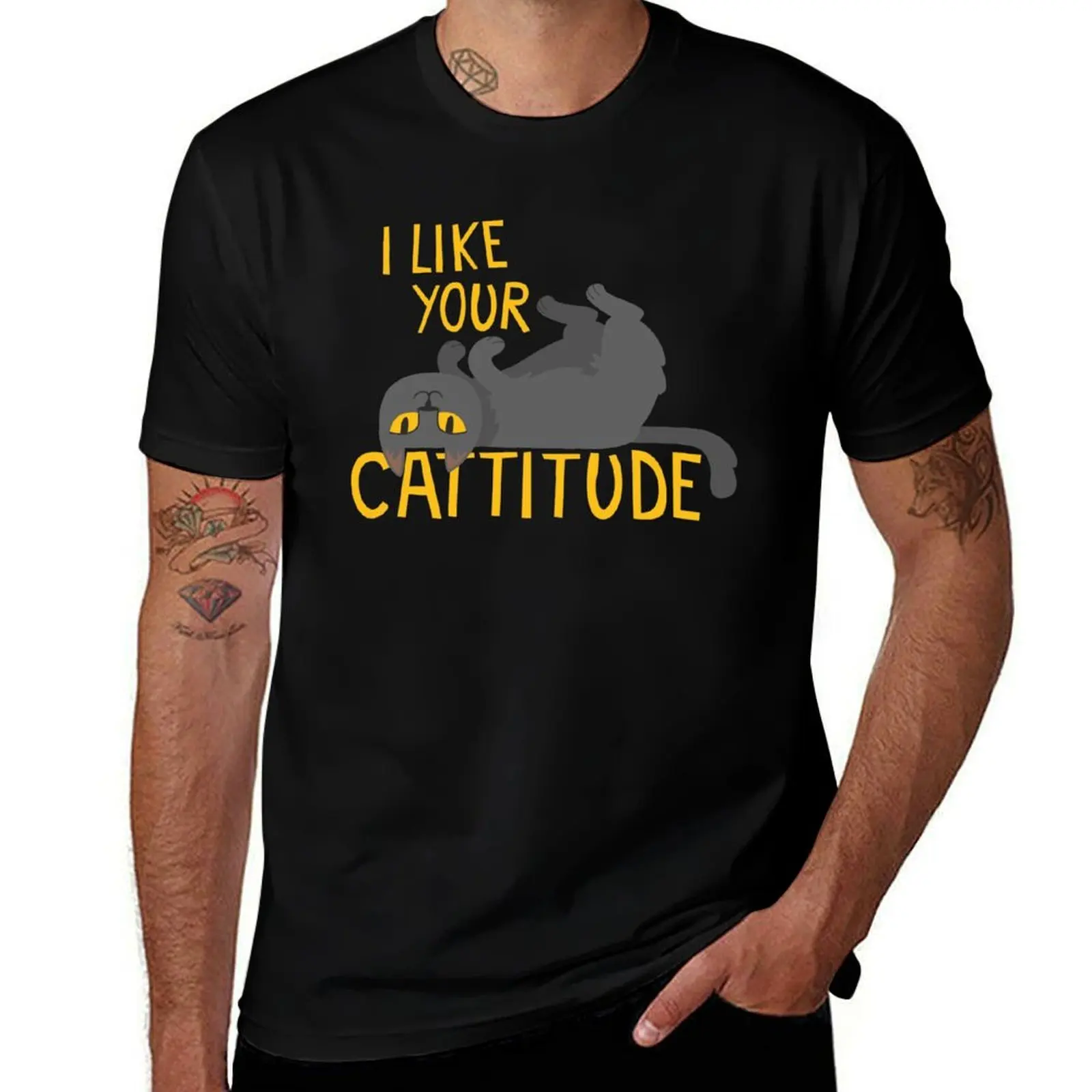 

fit slim man man man t t shirt T-Shirt shirts shirts t I graphic Cattitude Like Your for designer for