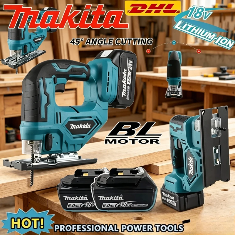 makita-djv182-0-2700rpmfor-wood-plastic-metal-cutting-jobs300wcordless-jigsawfor-18v-battery±45°-cutting-angle80mm-stroke
