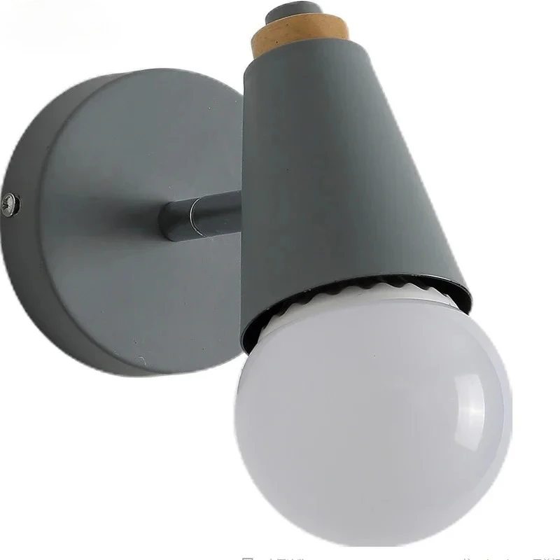 Popular Cartoon Modern Macaron Wall Lamp Bedside Light for Bedroom Indoor Lighting Vintage LED Wall Light for Kids' Room