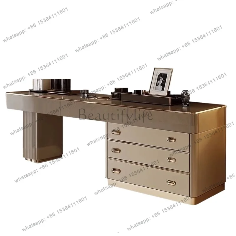 Full Set Wooden Vanity Table Nordic Aesthetic Beauty Luxury Makeup Dresser Drawers Organizer Tavolo Trucco Home Furniture