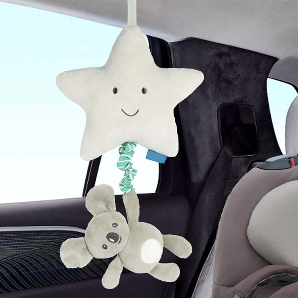 Animal chocalho pendurado carrinho de bebê berço carseat infantil aperto do bebê desenvolvimento entretenimento pendurado anel diversão para 0-12 meses bebês