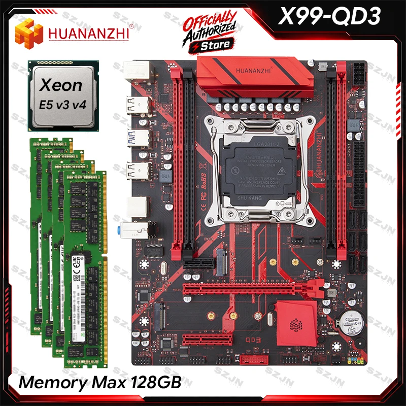 Pc Gaming Xeon - HUANANZHI X99-QD3 Motherboard Set With Xeon