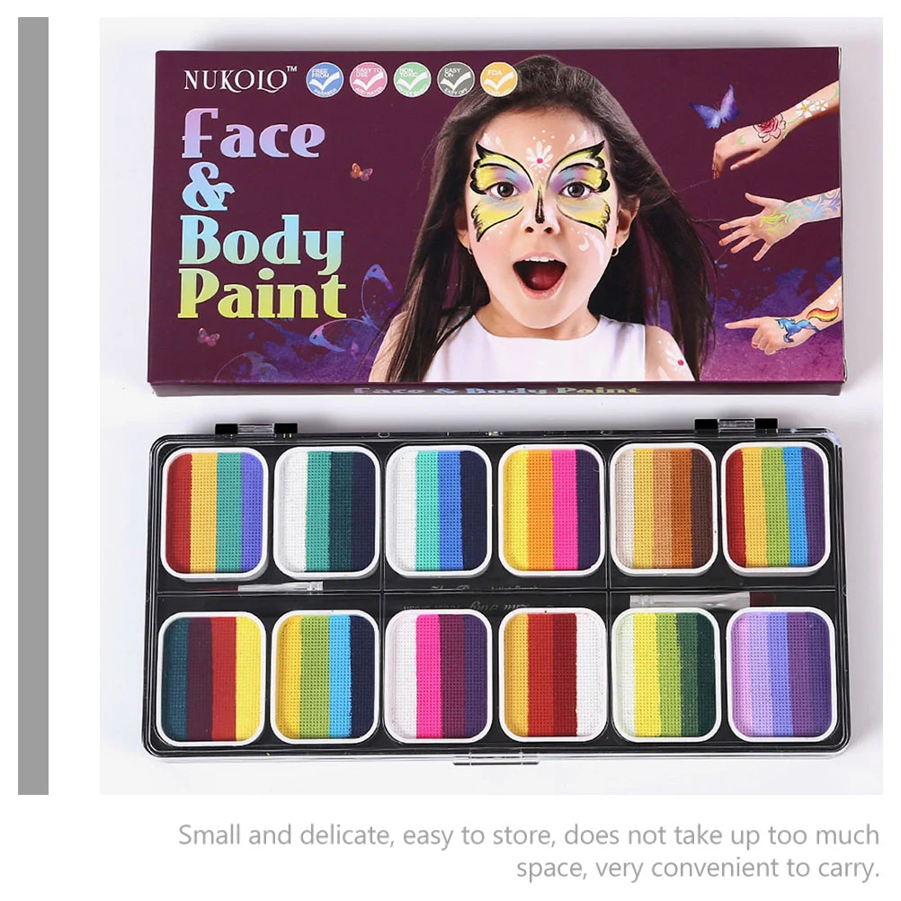 Professional Face Paint Makeup Mixing Palette Painting Set Paints Kit Water Soluble Body for Adults Child