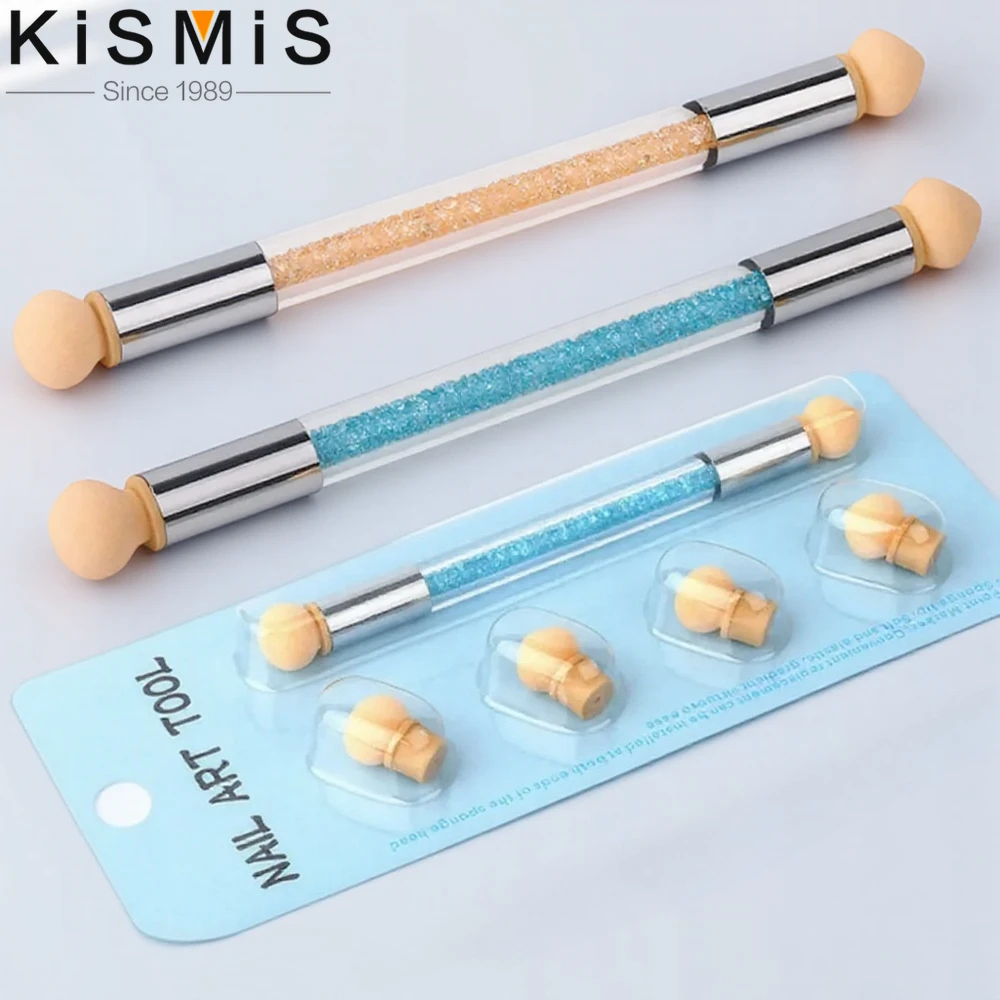 5 個のネイルブラシセットグラデーションスポンジアートブラシアクリルジェルグリッターパウダードットツールマニキュア用