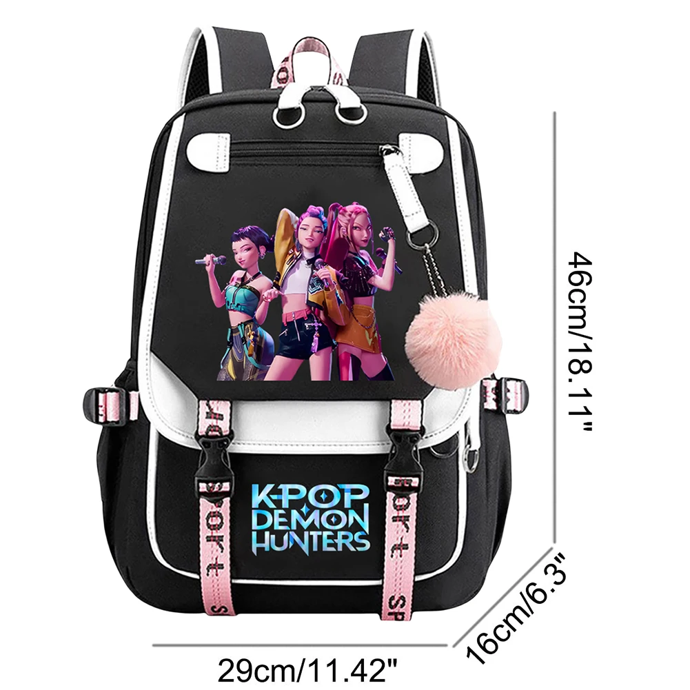 Nuovi zaini KPop Demon Hunters impermeabili laptop di grande capacità per il ritorno a scuola zaino per ragazza borsa da viaggio regali Mochila