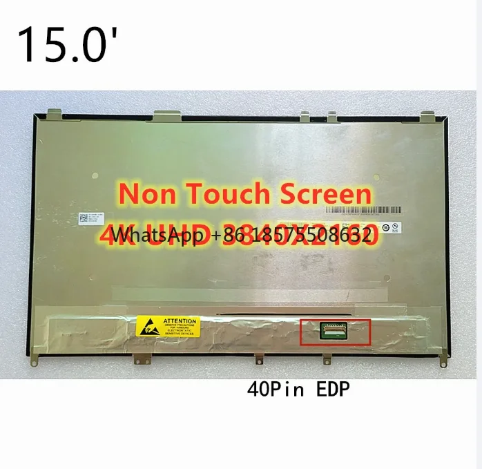 B150ZAN01.0 B150ZAN01.0 Matrix LCD Screen 15.6 inch UHD 3840X2160 40Pin EDP Laptop LCD screen