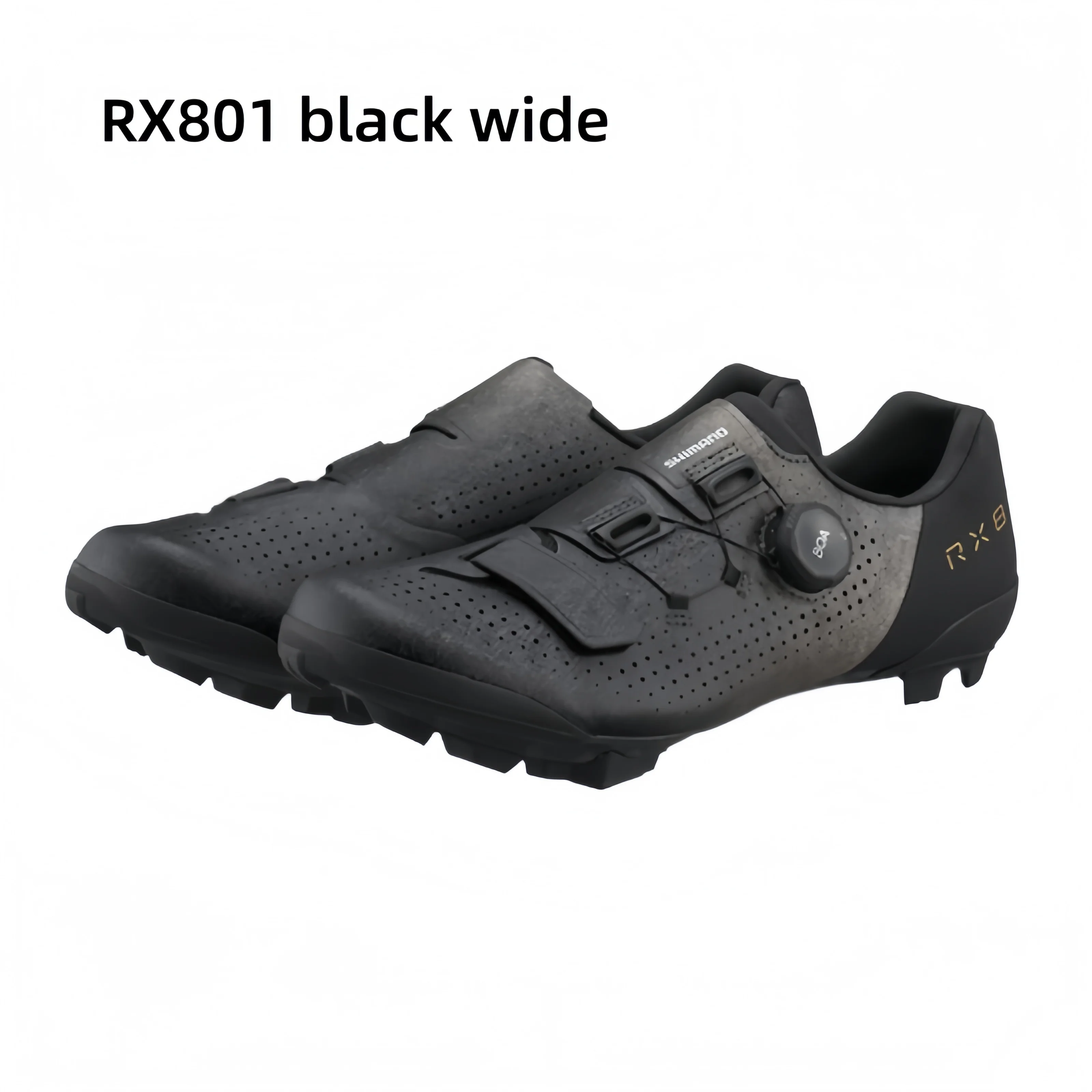 Shimano SH-RX801 Men's Black Silvery Road Bike Lock Shoes Carbon Fiber Sole For Road Bike Self-locking Riding Shoes Original