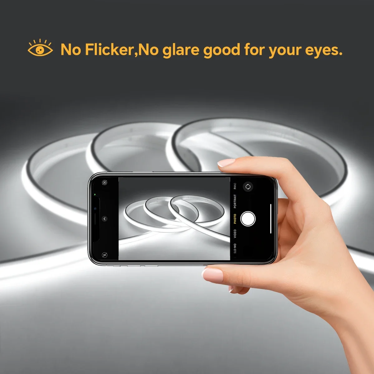 24v cob neon luz de tira 280leds/m tubo de gel de silicone sólido com toque regulável & mão varredura sensor de movimento interruptor fita à prova dwaterproof água