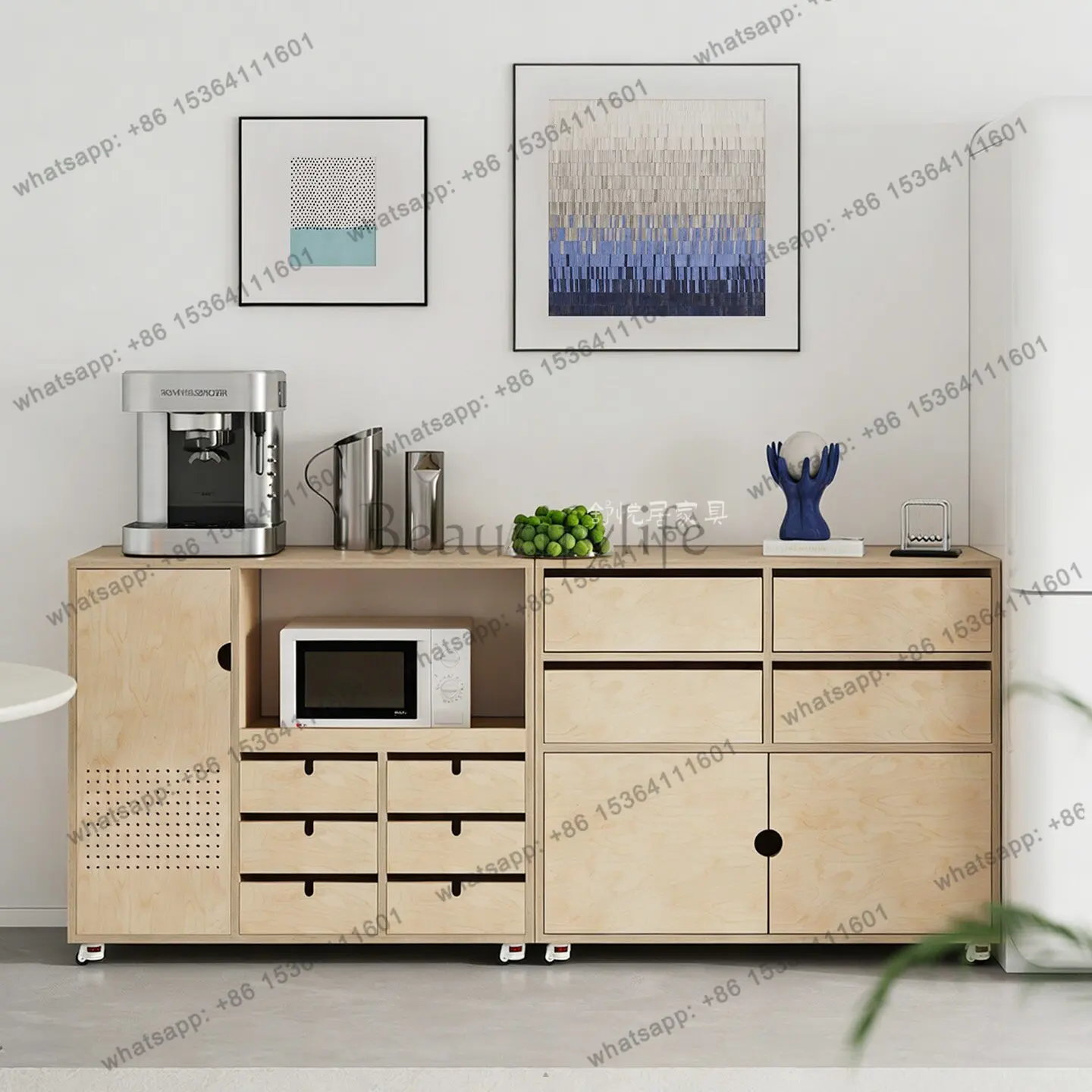 

LD25 marine plate storage side cabinet porch multi-layer drawer multi-functional locker
