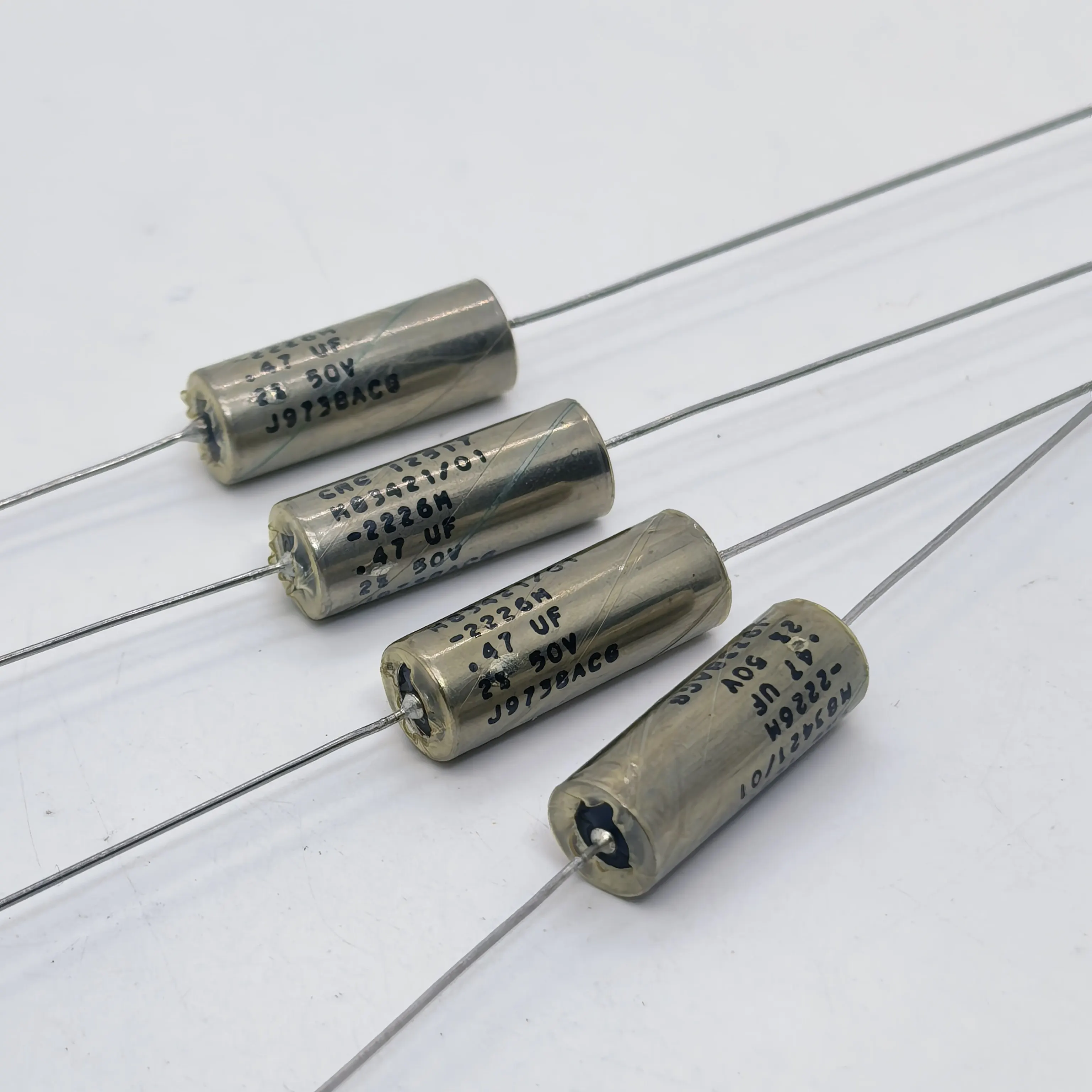 

2PCS/USA 0.47UF 50V axial copper-cased oil-immersed choke-free coupling capacitor
