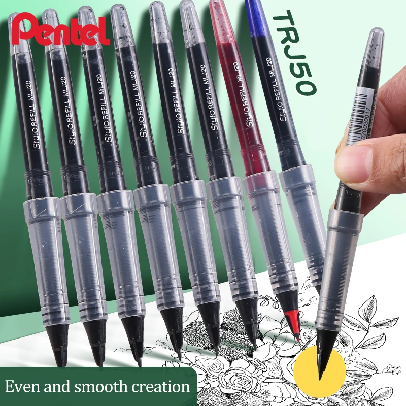 

6 Pcs/lot Pentel MLJ20 Replacement Core Straight Liquid Large-capacity Duckbill Tip for TRJ50 Painting Sketch Comic Hand Painted