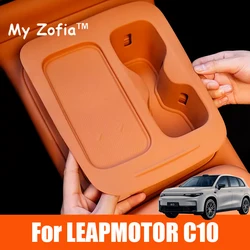 For Leapmotor C10 2024 2025 Car Center Console Wireless Charging silicone Pad Cup holder Integrated Mat Interior Accessories