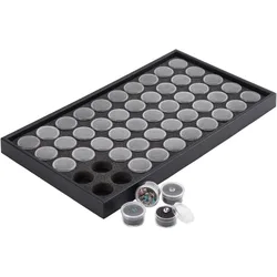 50 Gem Display Case Diamond Gemstone Storage Box Small Round Plastic Containers Box Jewelry Organizer Container with Foam