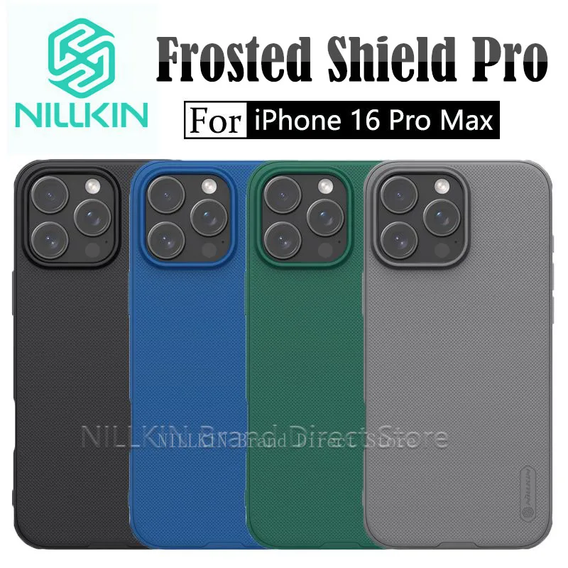 

for iPhone 16 Pro Max Nillkin Super Frosted Shield Pro Case Shockproof Drop-resistant TPU+PC Hybrid New Classic Matte Back Cover